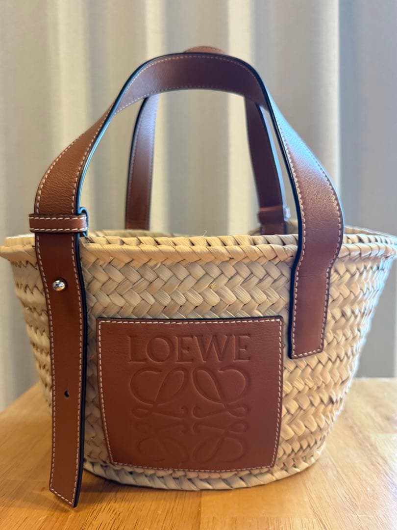 LOEWE ストロー レザーハンドバッグ