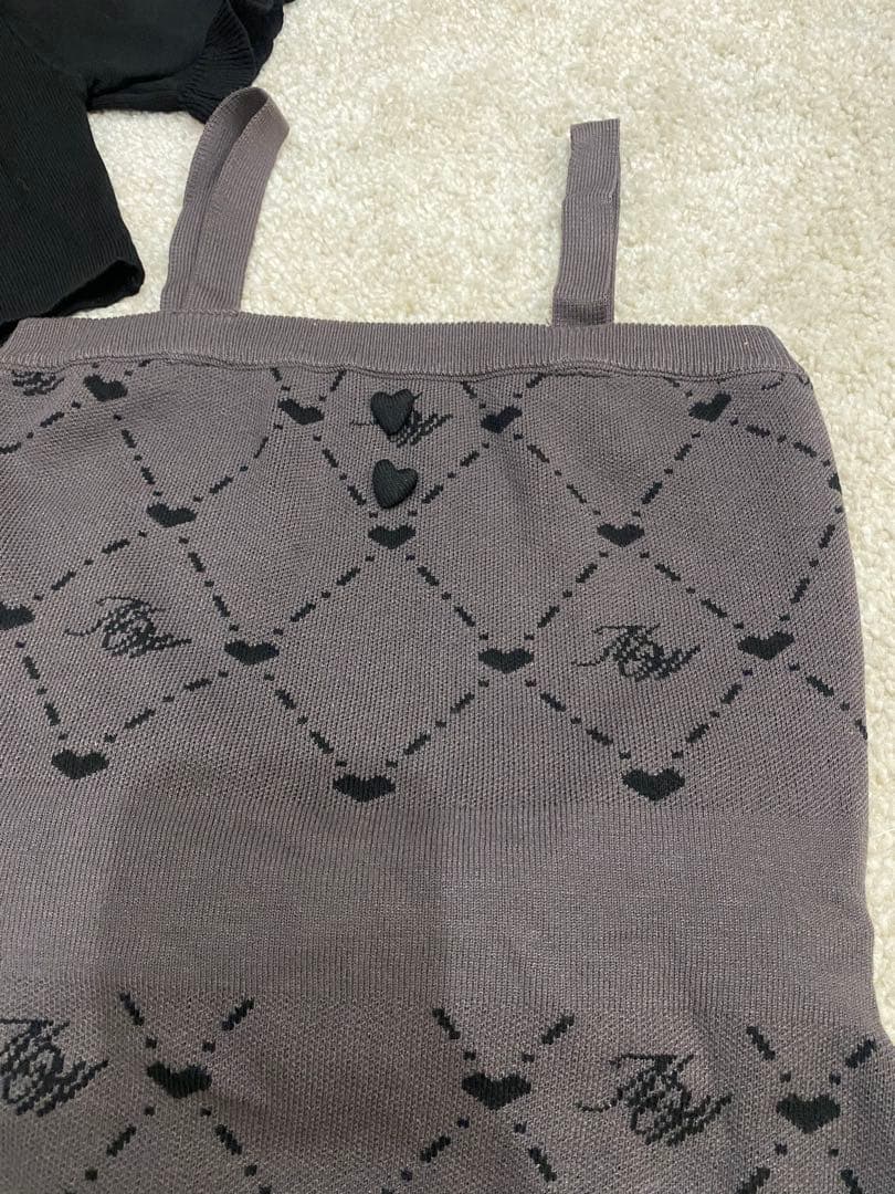 ハニーミュウ HWモノグラムアンサンブルワンピース グレー F