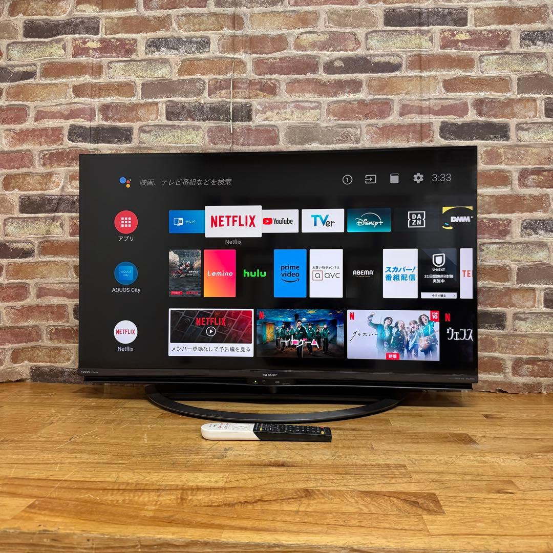 シャープ 40V型 4K液晶テレビ AQUOS 4T-C40AJ1 動画アプリ○