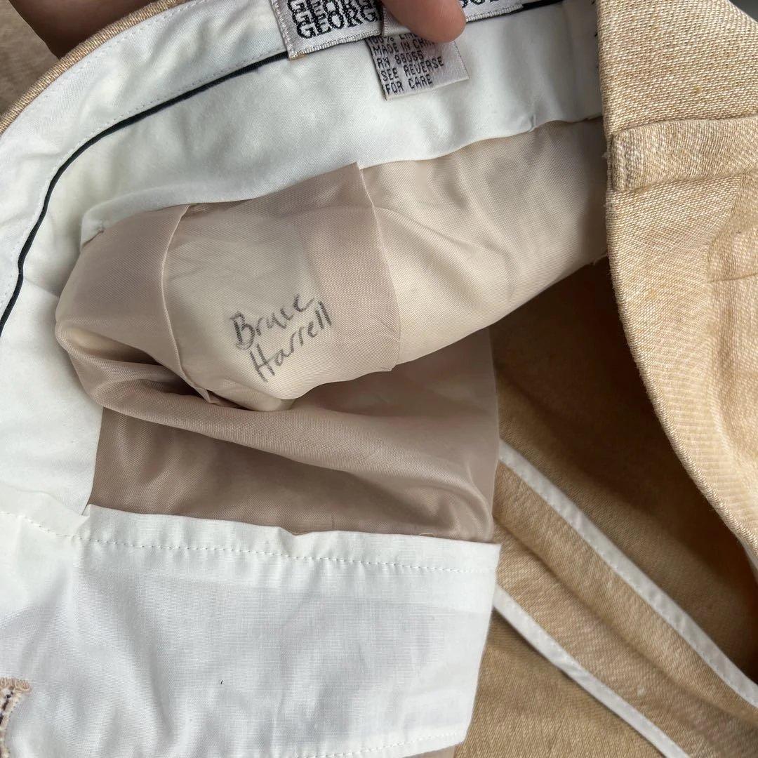 デカ履き 40×32 90s IO ツータックリネンスラックス