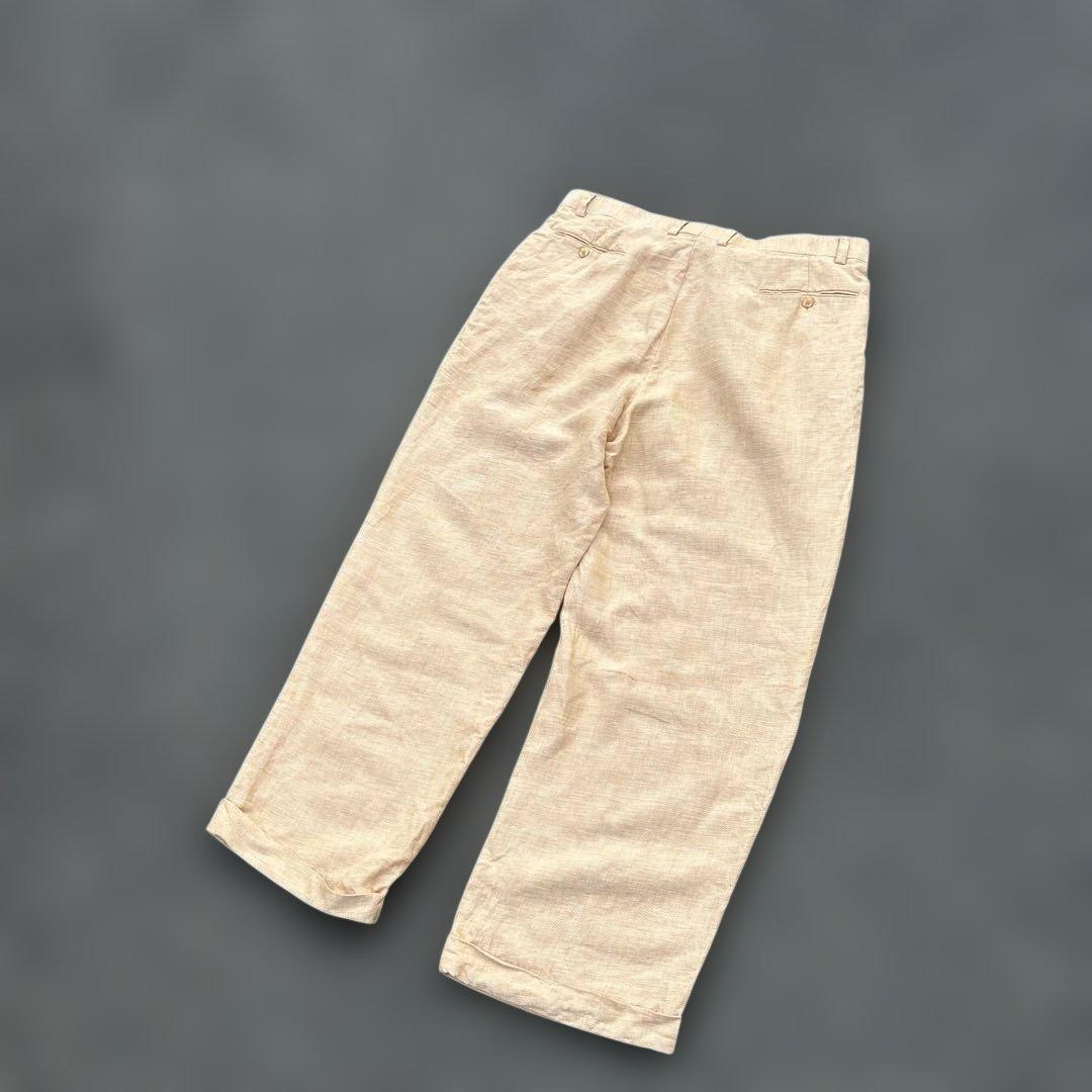 デカ履き 40×32 90s IO ツータックリネンスラックス