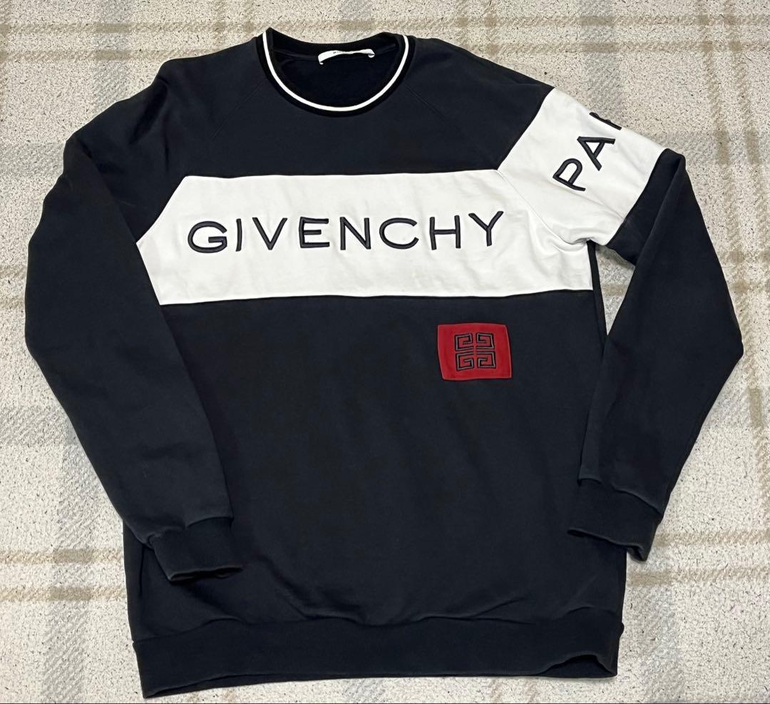GIVENCHY ネイビー ホワイト スウェット M 4G