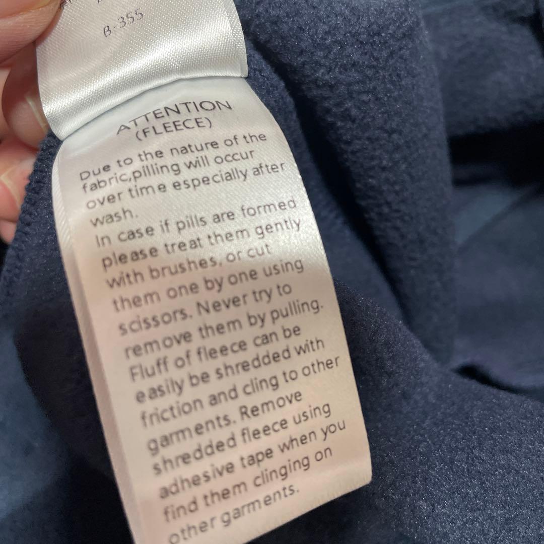 DANTONダントン ノーカラー フリース ジャケット　XL ネイビー