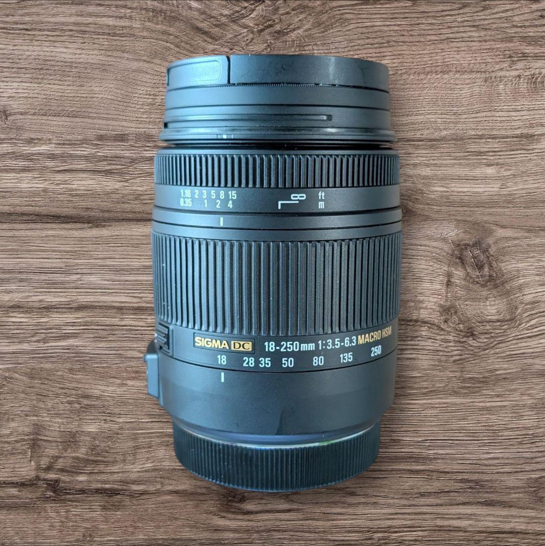 【中古】SIGMA 18-250mm F3.5-6.3 Canon用 フード付