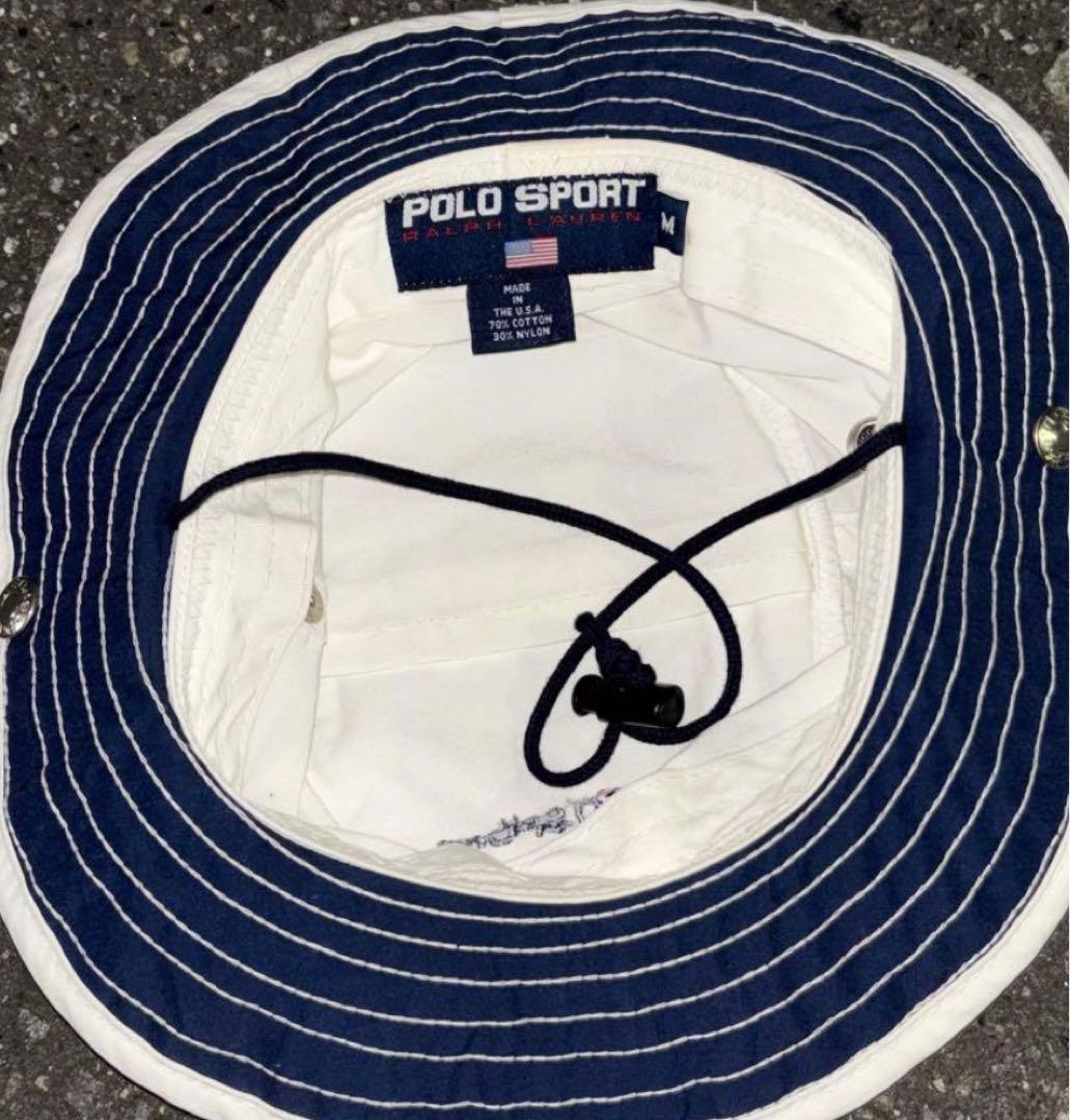 プ*読様 レア　90s usa POLO SPORT バケットハット ラルフロー