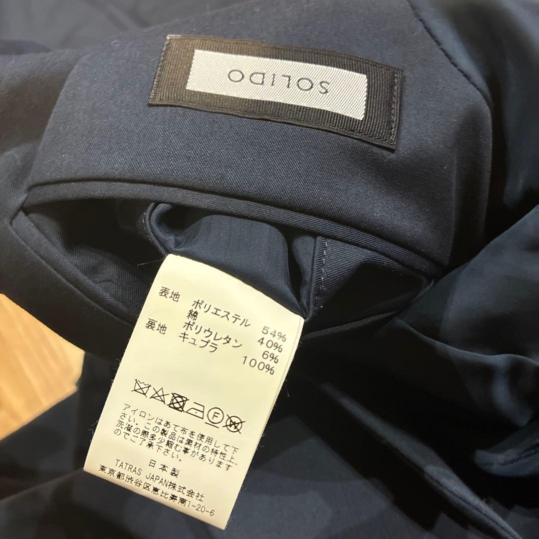 【未使用品】SOLIDO スーツ　セットアップ ネイビー
