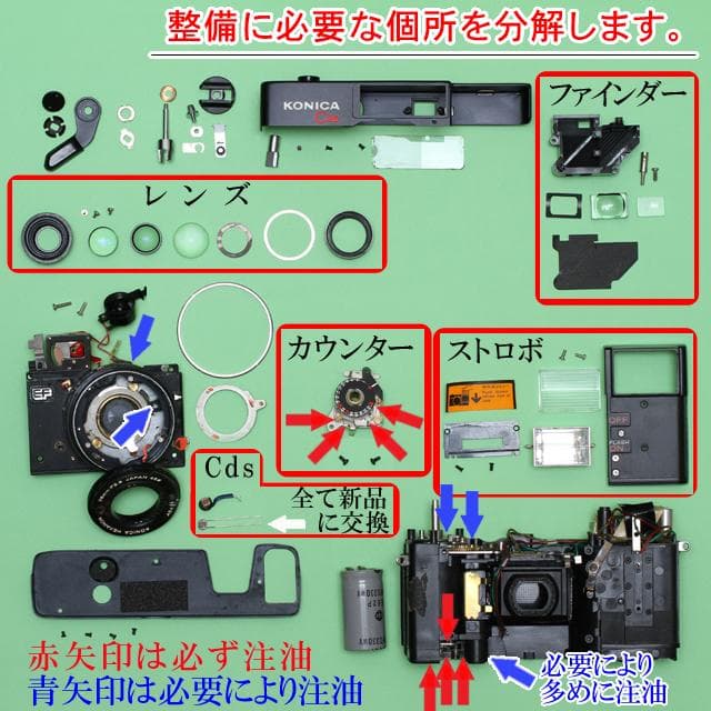 439 KONICA コニカ C35EF ピッカリコニカ 分解整備済の完動美品