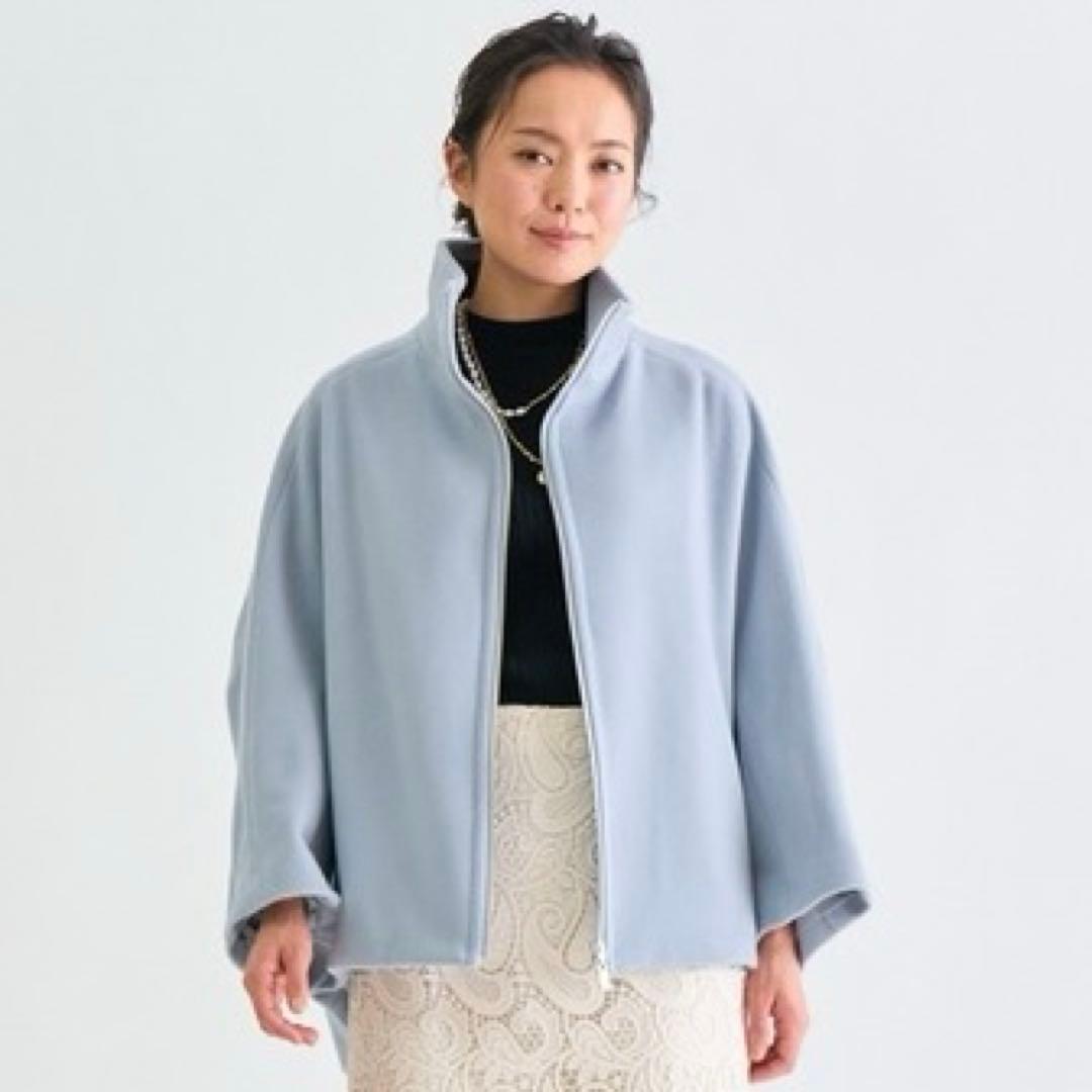 21AW♡ANAYI アナイ ラムウールケープコート 36 ショートコート