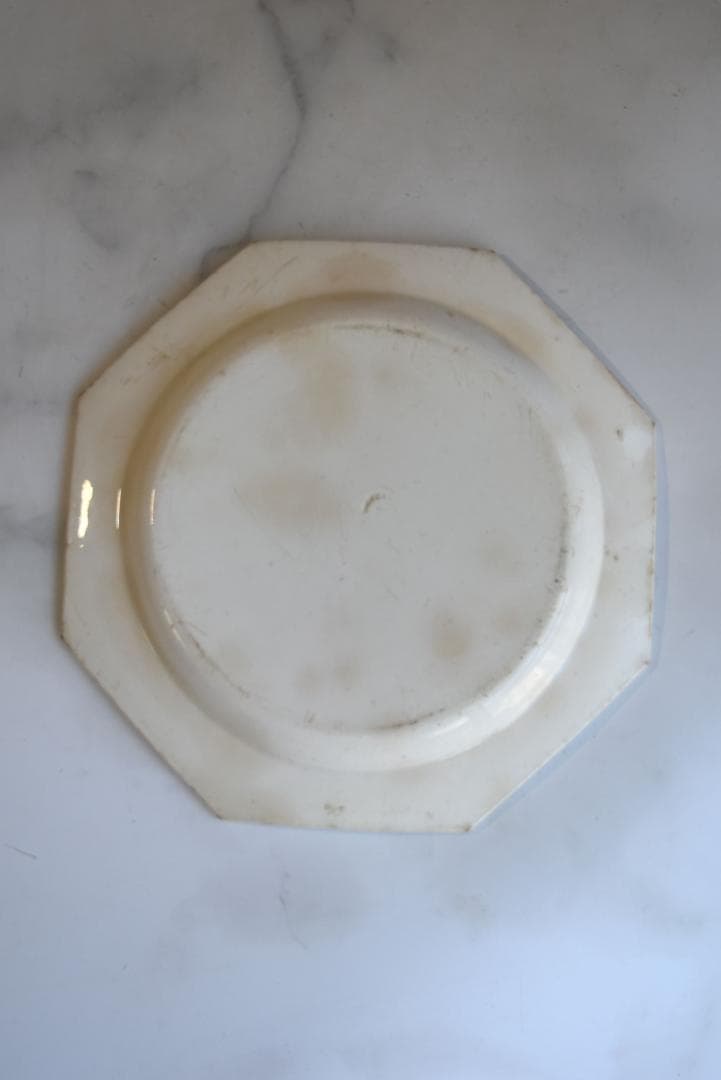 専用　初期モントロー　ファイアンスフィーヌ　襤褸の美しいオクトゴナル皿