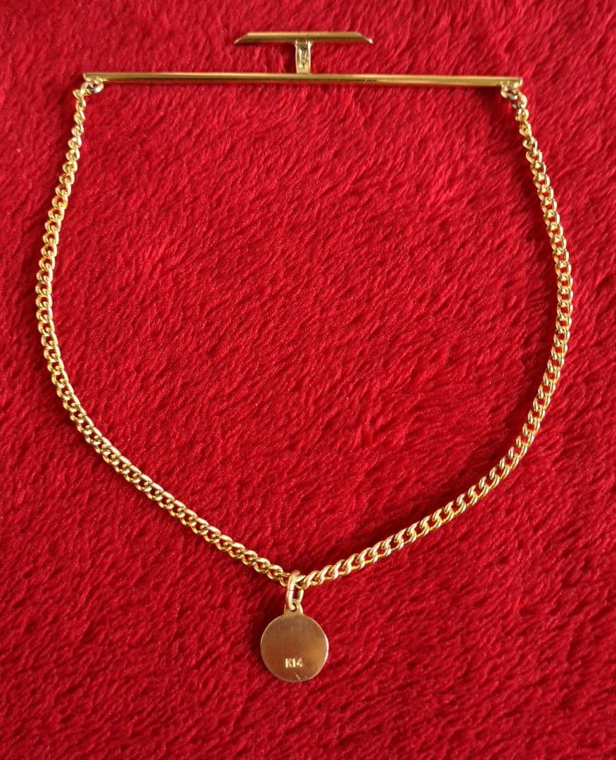 ピンバッジ兼カフス レア物 AAJD 14金 金張りシルバー製ピン C58