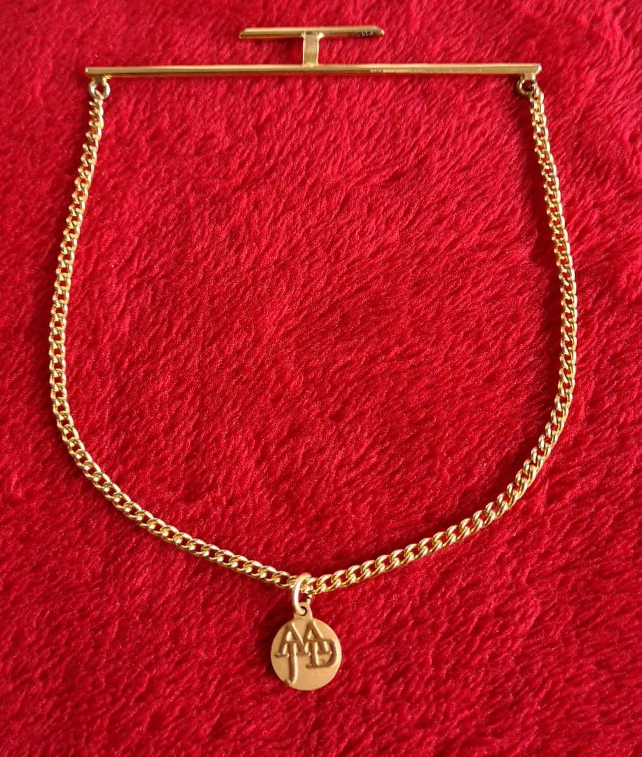 ピンバッジ兼カフス レア物 AAJD 14金 金張りシルバー製ピン C58