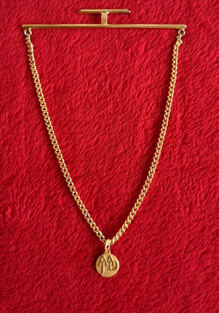 ピンバッジ兼カフス レア物 AAJD 14金 金張りシルバー製ピン C58