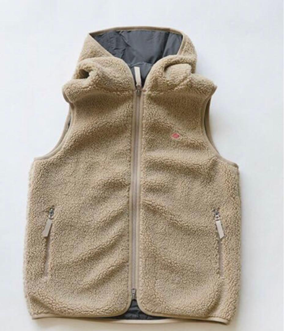 DANTON フード付きボアベスト