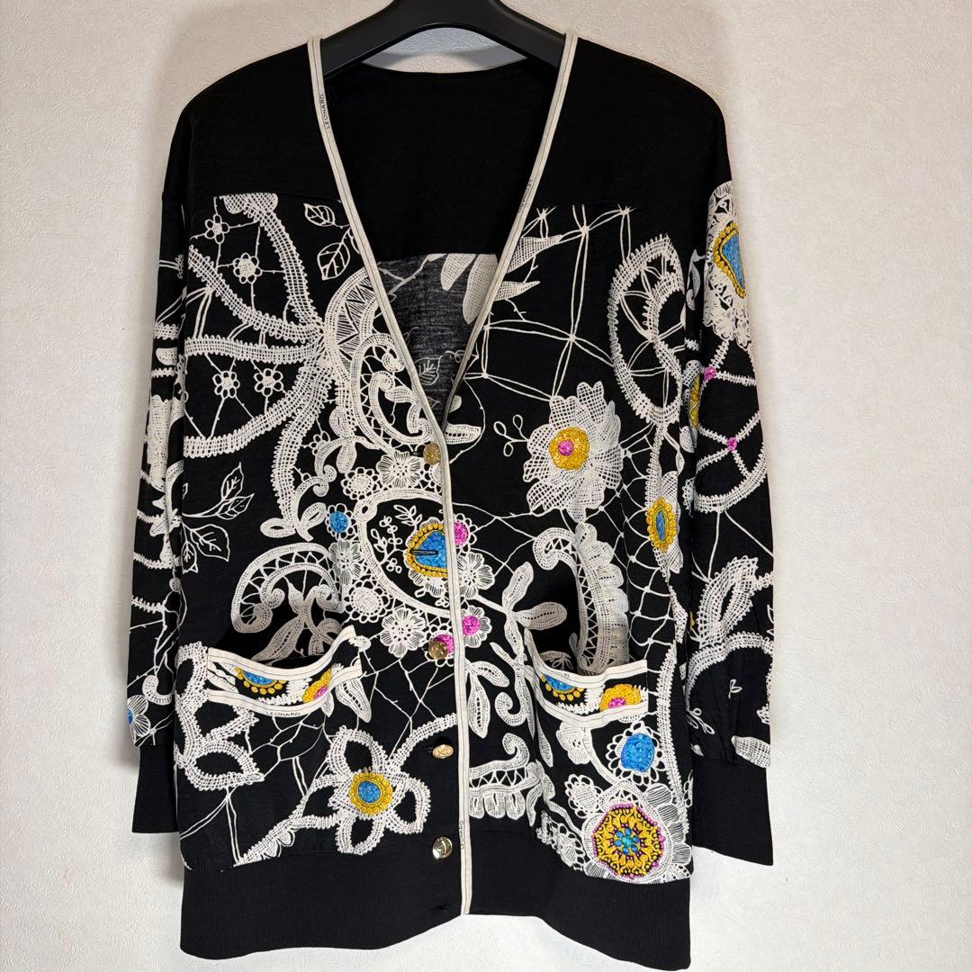 LEONARD レオナール シルクウール カーディガン Mサイズ