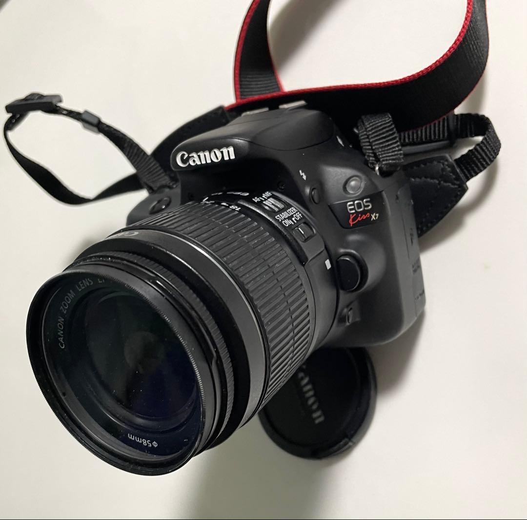 CANONデジタル一眼レフカメラEOS KissX7充電器ストラップバッテリー付