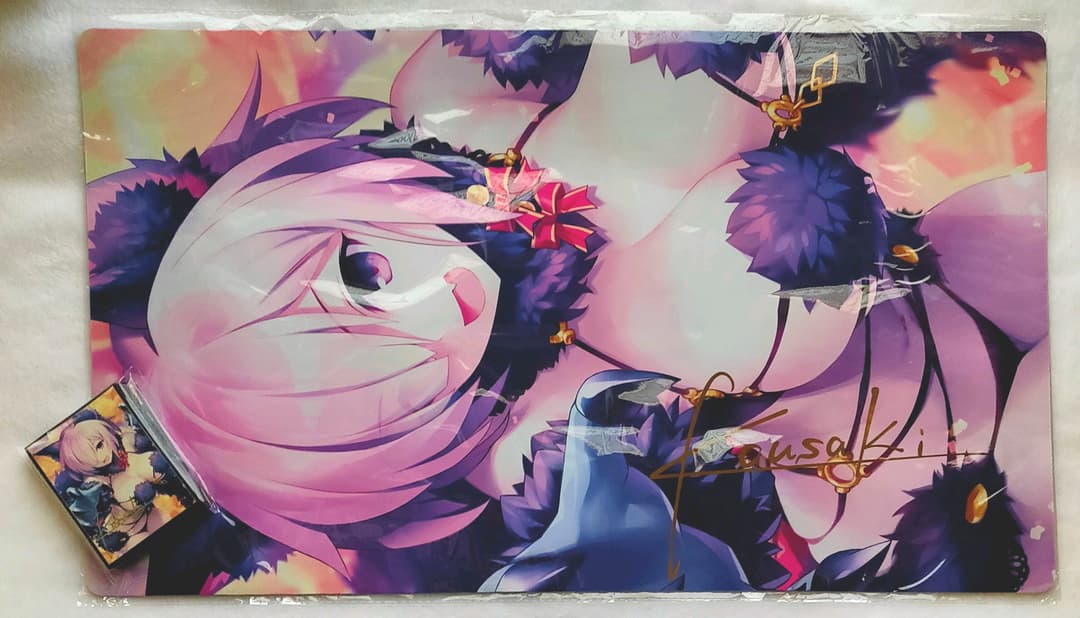 FGO　fate　サイン入りプレマ＆スリーブセット　マシュ