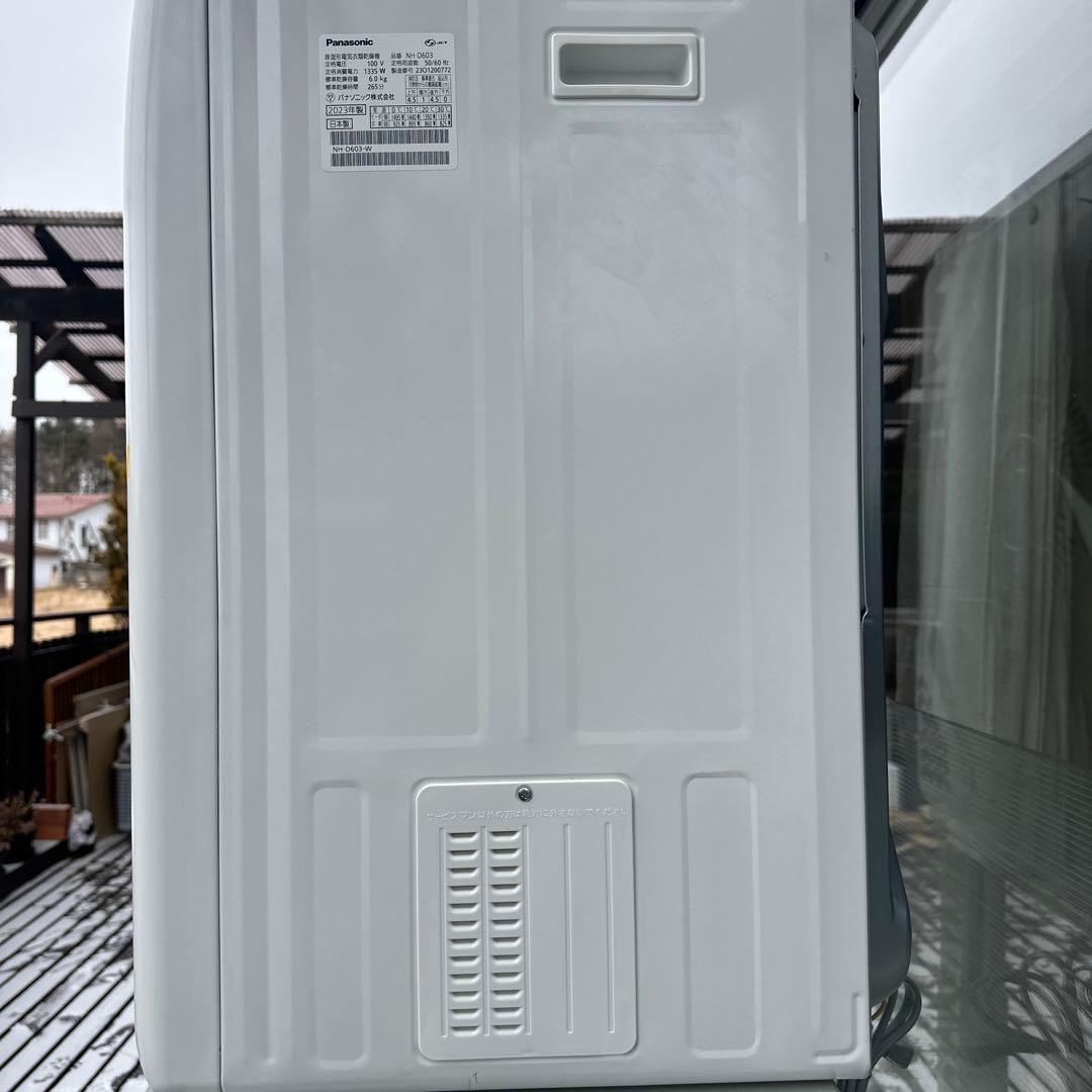 美品　パナソニック　衣類乾燥機　６ｋｇ　NH-D603-W　ユニット台　セット