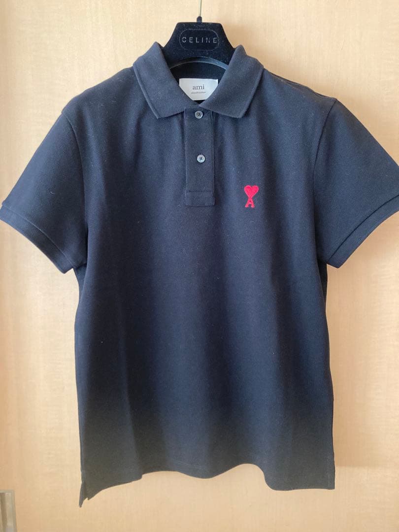 ami 黒 ポロシャツ 新品タグ付き