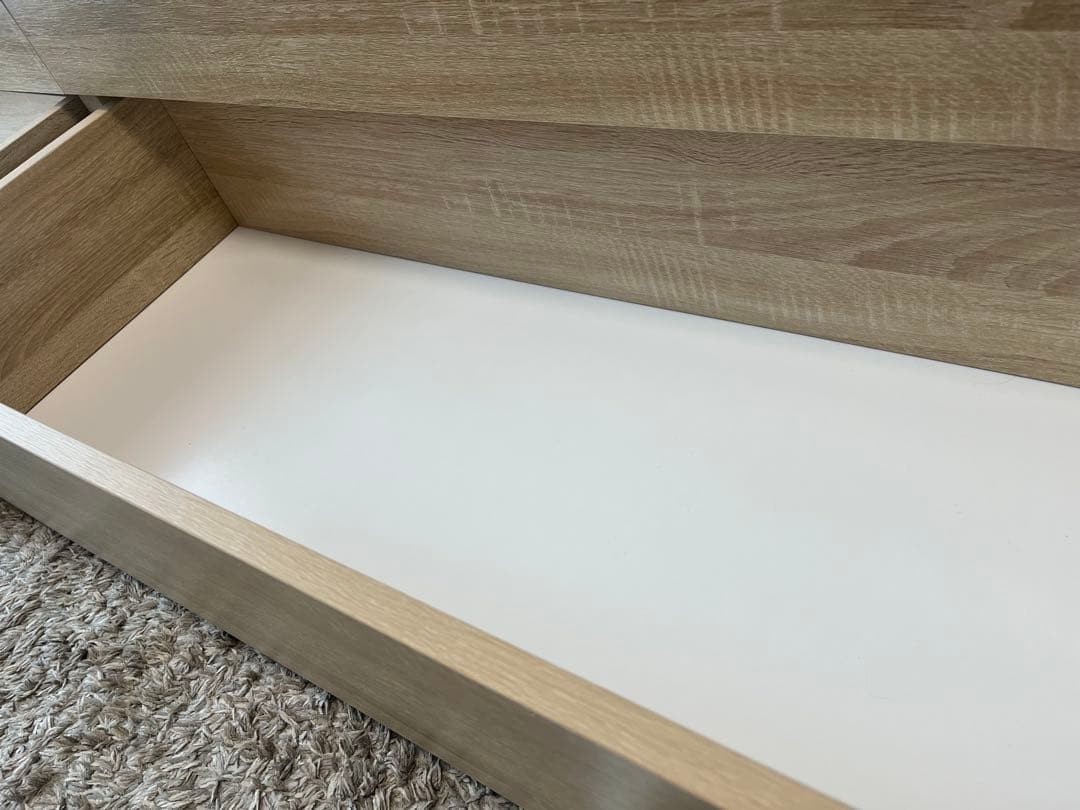 シングル 棚コンセント付きチェストベッドフレーム