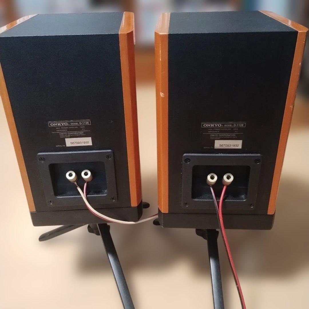 ONKYOおしゃれなスタンド付きスピーカー　モデル D-112E　ペア　動作良好