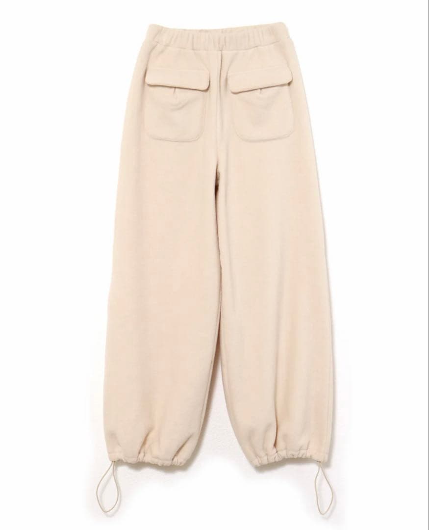 パンツ andmary Mary logo fleece pants ivory