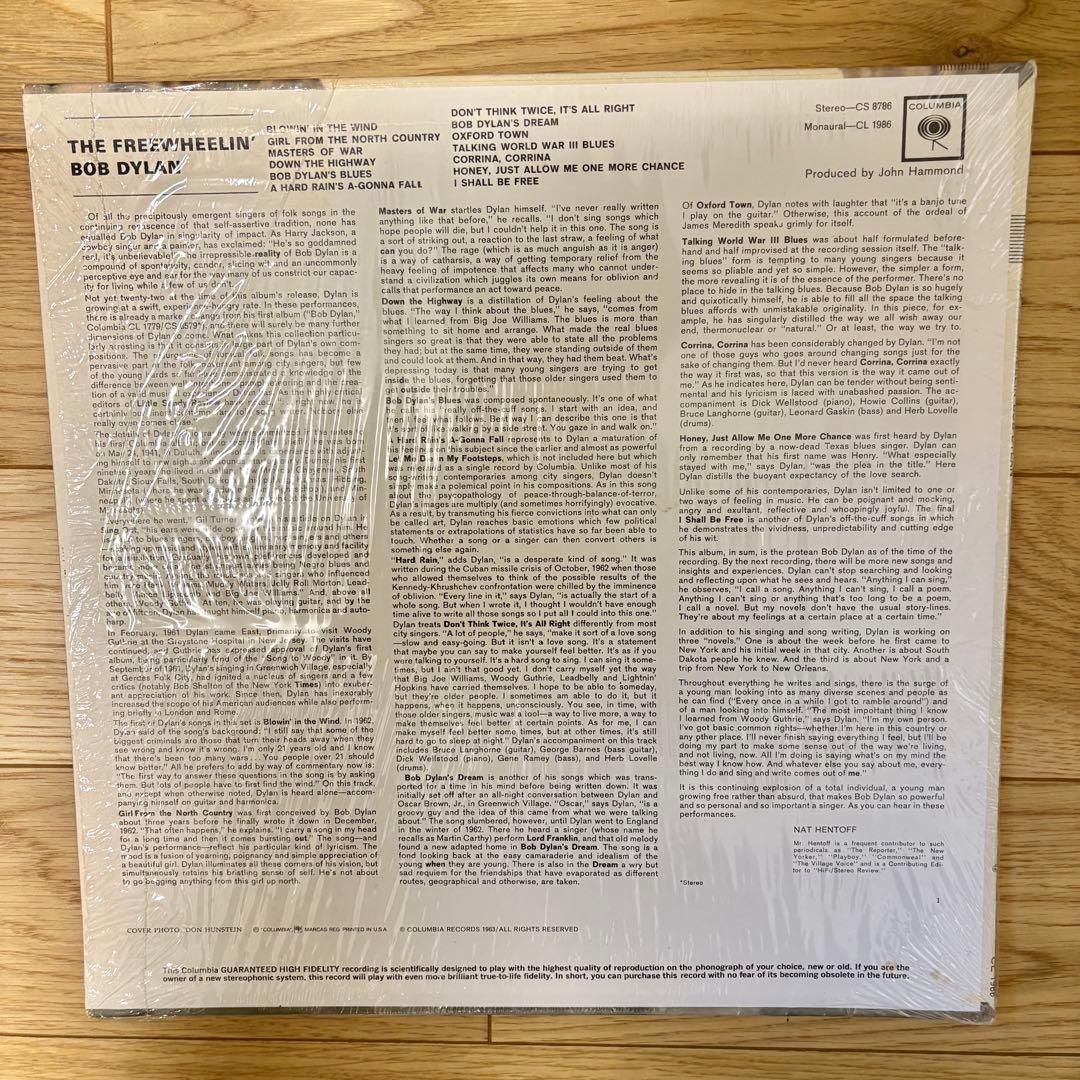 【奇跡のシュリンク！】ボブディラン/フリーホイーリン　USオリジMono