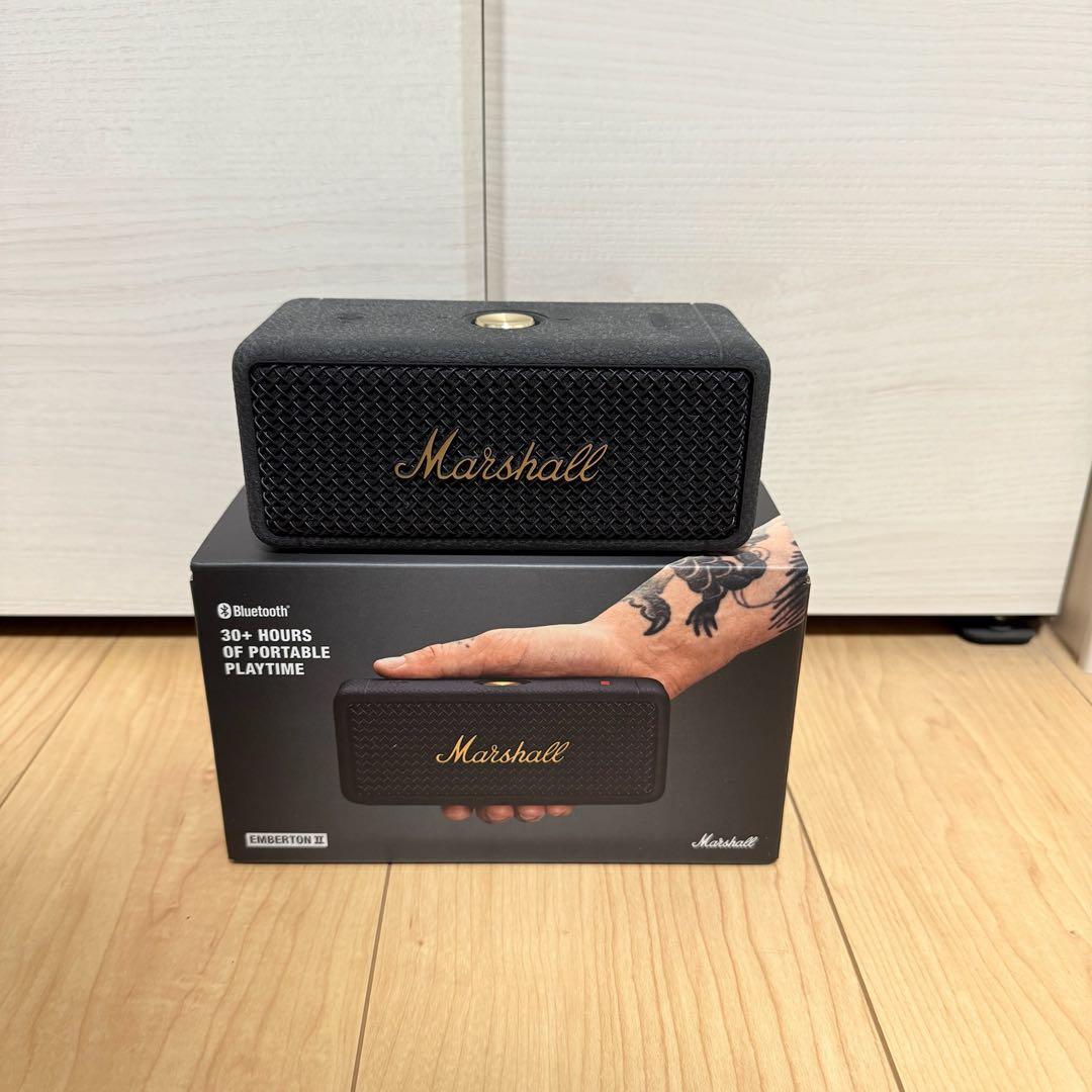 【美品】Marshall Emberton II ブラック ワイヤレススピーカー