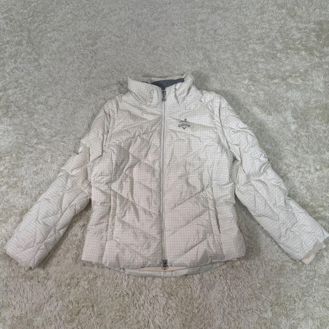 【美品】キャロウェイ　4way　フルジップ　ダウンジャケット　レディース　白　L