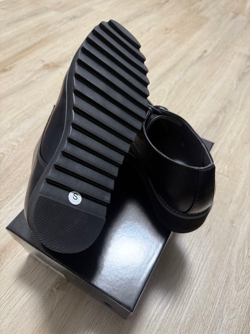 【CLEL】ハイソール シャーク ダービーシューズ（ブラック）