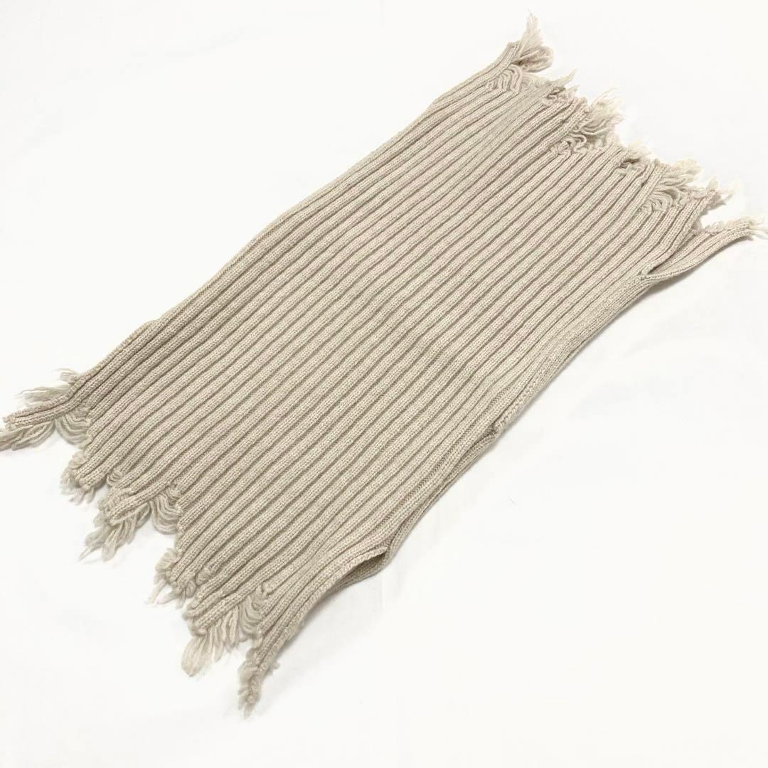 Ｙ's 21AW 美品 リブニット 解れ加工 スヌード アイボリー