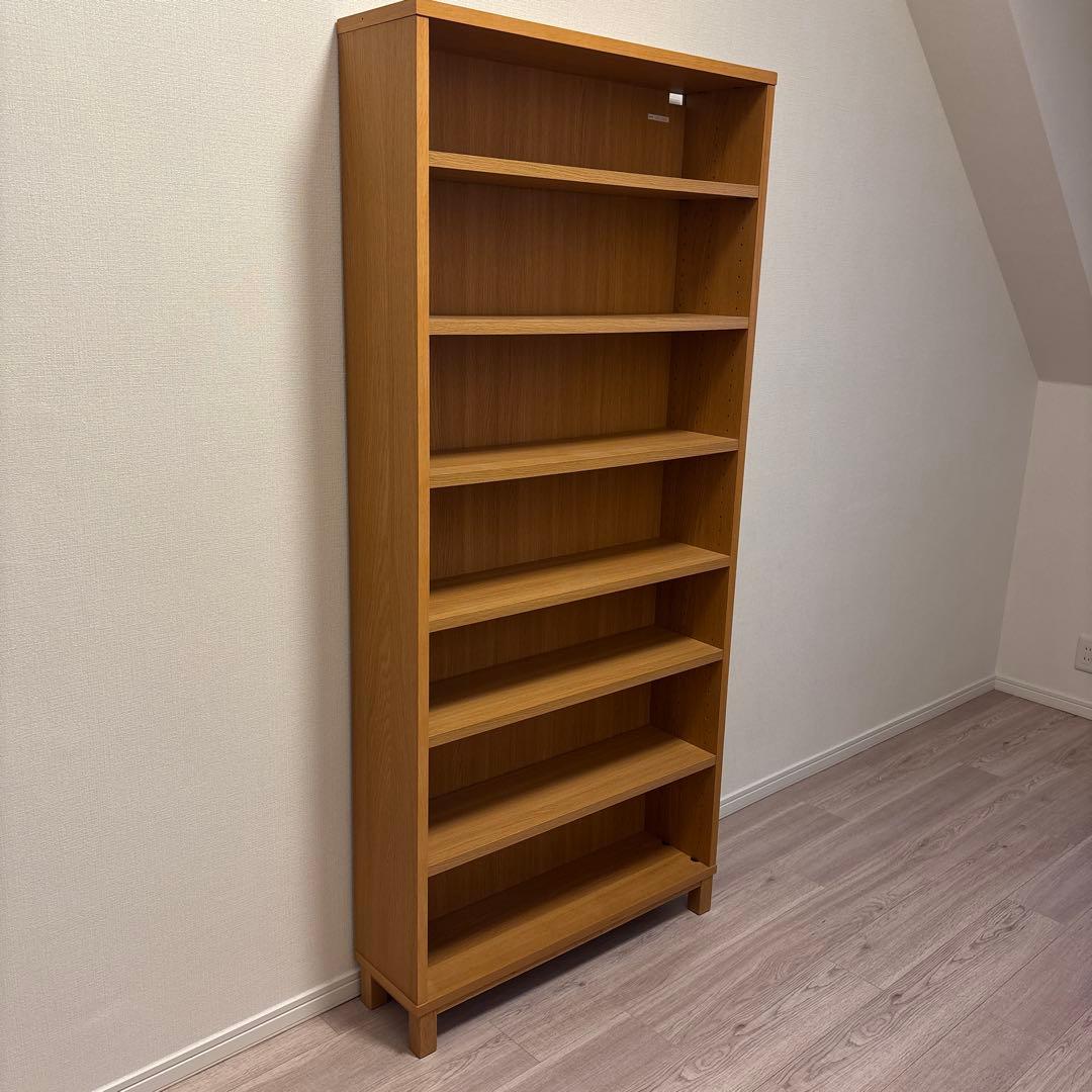 【無印良品】オーク材薄型ラック・ワイド大・奥行２２ｃｍ②