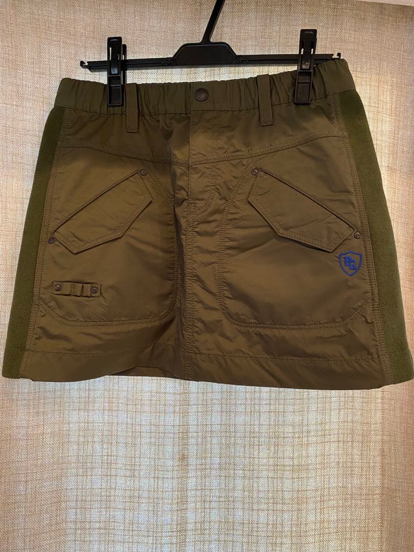 お専用✨新品未使用PGオリーブ色スカート冬用ニットとポリエステル素材の少し綿入り