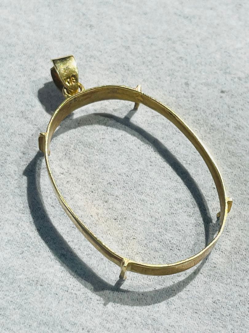 K18 3.25g 18金イエローゴールド/潰し ヴィンテージネックレス カメオ