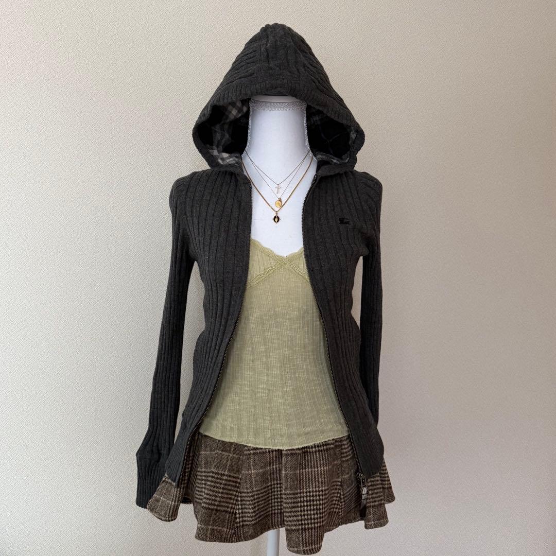 BURBERRY パーカー　y2k 平成ギャル　グランジ　ピチニット　コケット