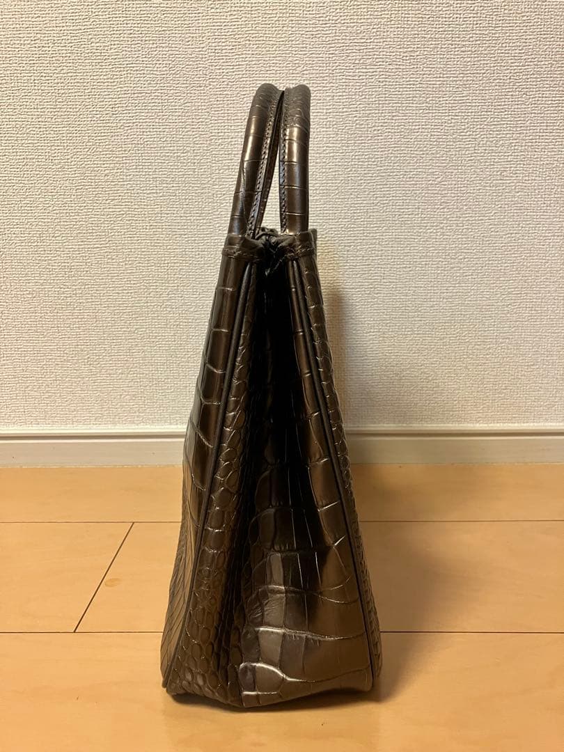 お値下げロンシャン ロゾ クロコ 定番の ラインに、牛革にクロコダイル風の型押し