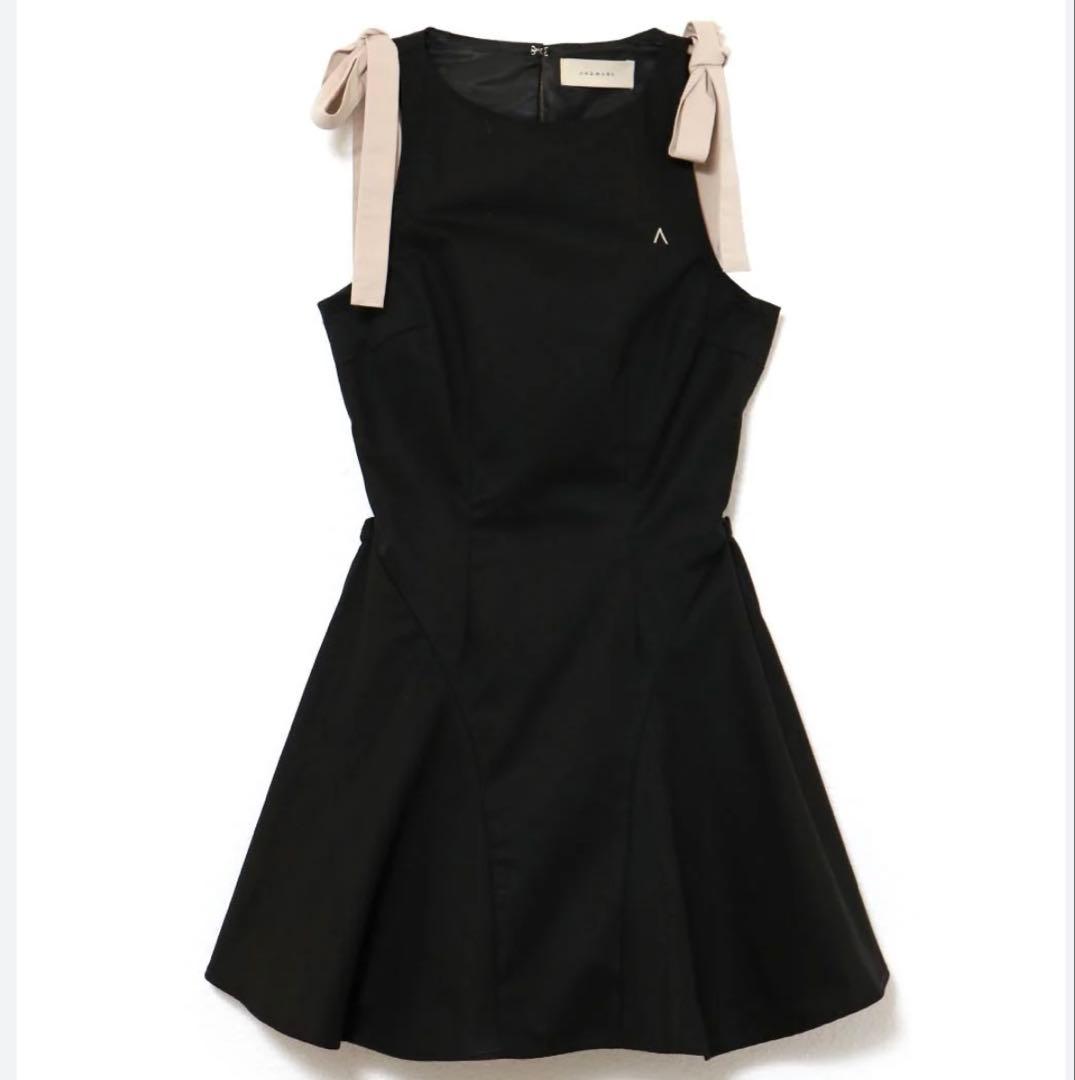 アンドマリー　Jozy ribbon flare mini dress ブラック