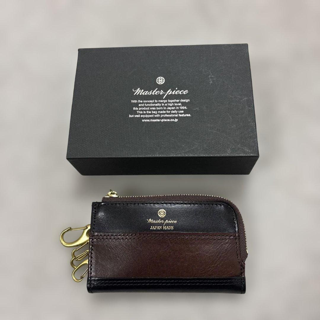 master-piece レザーキーケース ブラウン/ブラック