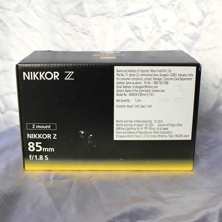 美品 Nikon Z 85mm f/1.8S ブラック