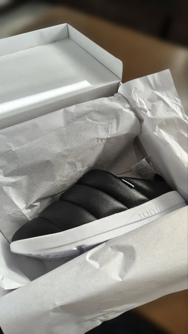 TENTIAL リカバリーサンダルウォーム　ＸＬ ブラック＆ホワイト テンシャル