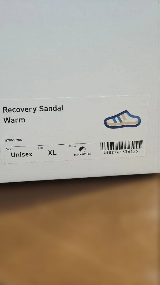 TENTIAL リカバリーサンダルウォーム　ＸＬ ブラック＆ホワイト テンシャル