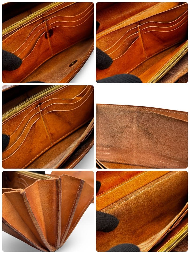 【ヴィンテージ】イルビゾンテ　長財布　オールレザー　ロゴ型押し　ブラウン男女兼用