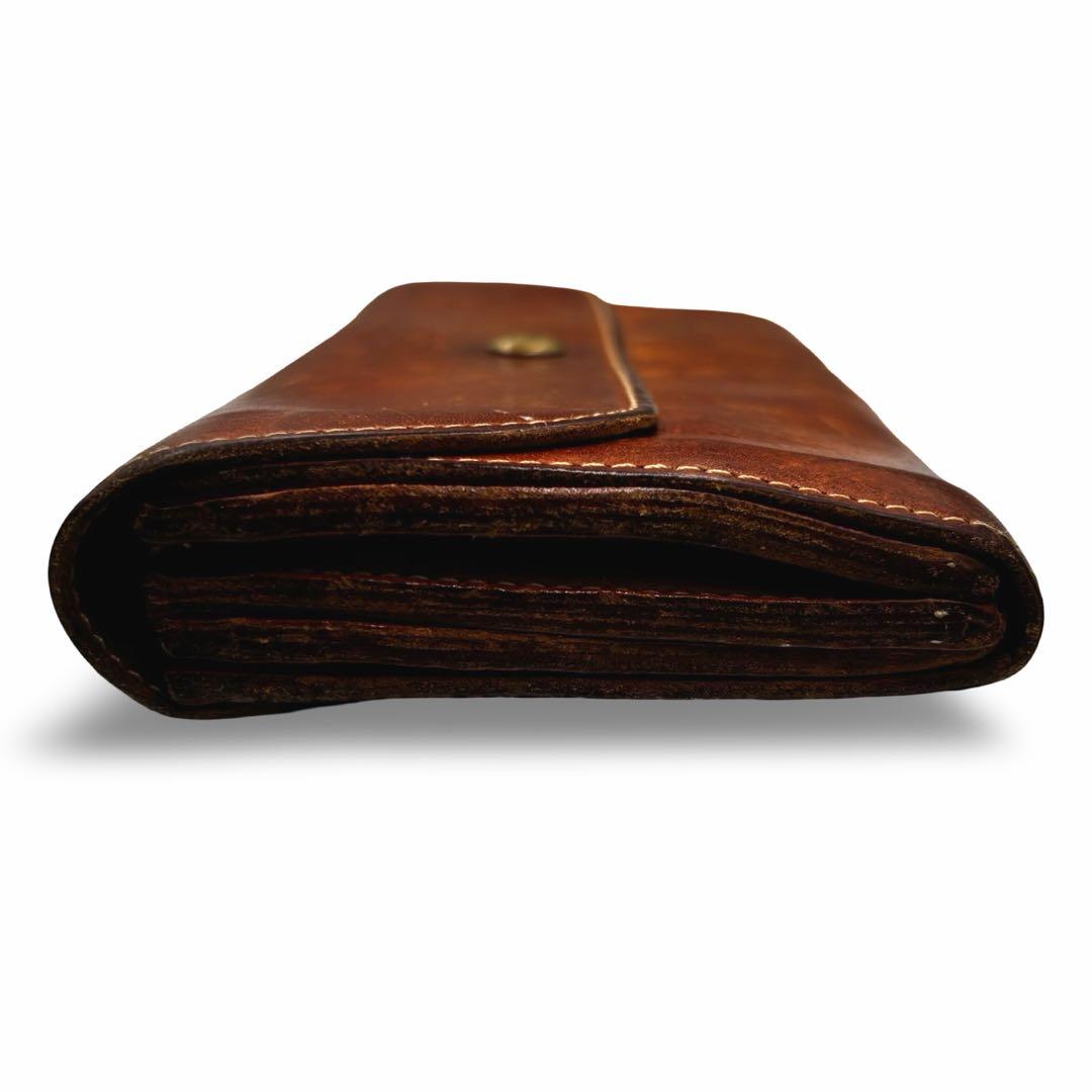 【ヴィンテージ】イルビゾンテ　長財布　オールレザー　ロゴ型押し　ブラウン男女兼用