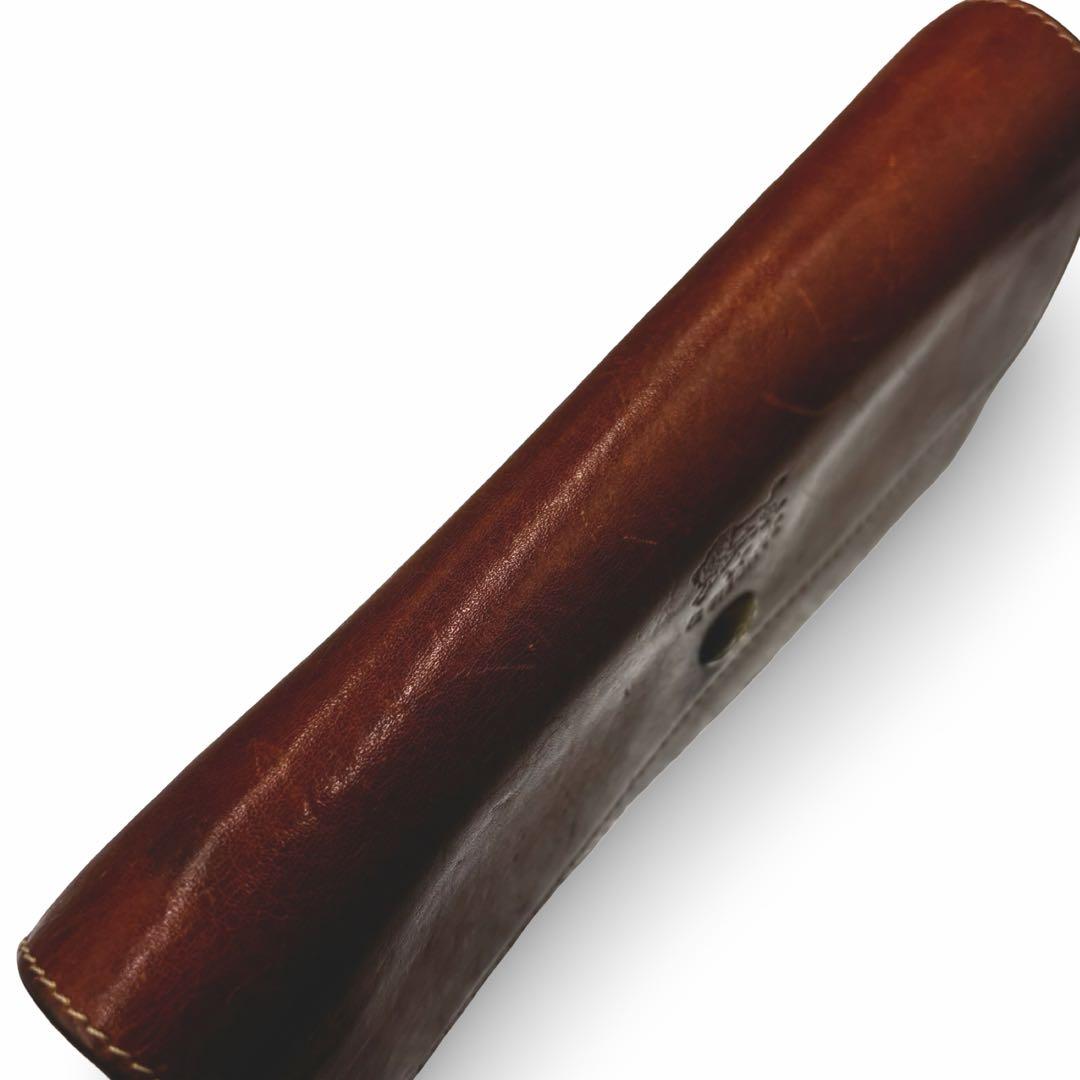 【ヴィンテージ】イルビゾンテ　長財布　オールレザー　ロゴ型押し　ブラウン男女兼用