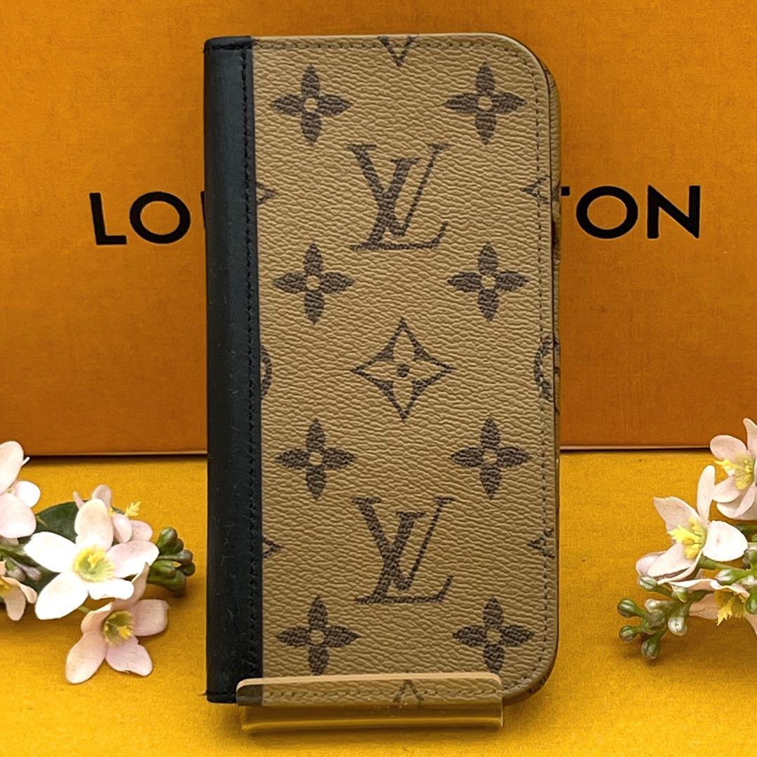 iPhone15 Pro ケース　ルイヴィトン　モノグラム　リバース　手帳型