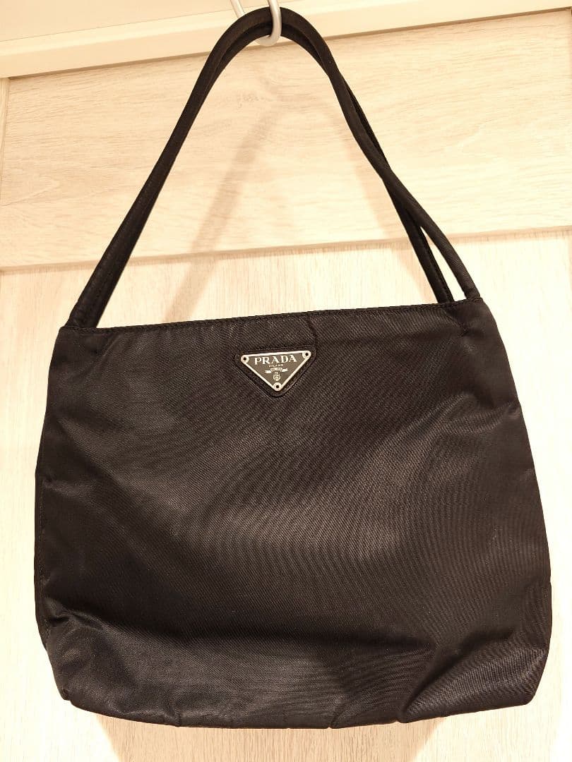 イタリア製 PRADA 三角ロゴ トート ショルダー ポーチ ハンドバッグ