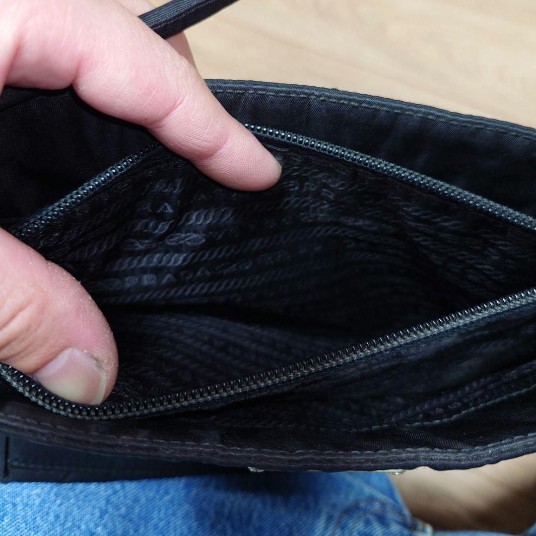 イタリア製 PRADA 三角ロゴ トート ショルダー ポーチ ハンドバッグ