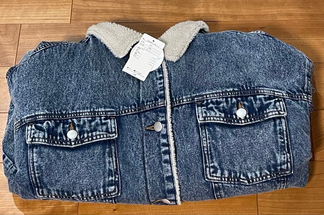 今季　サマンサモスモス　デニムボアジャケット　ブルー　未使用タグ付