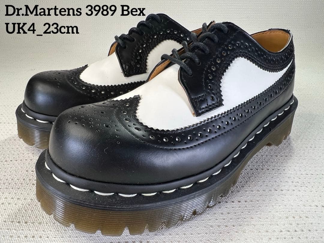 UK4_23cm 美品 Dr.Martens 3989 Bex WINGTIP