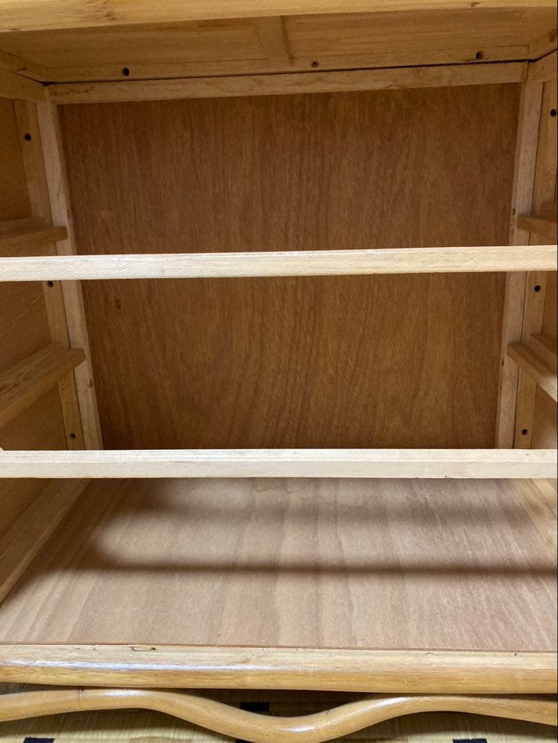 ラタンチェスト　レトロ　アンティーク 籐　キャビネット　ラタン