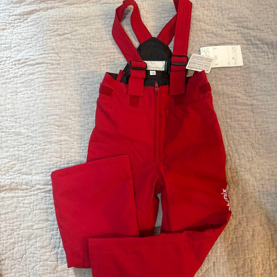 美品　phenix 子供用スキーウェア サイズ110 上下セット　ボトムス新品